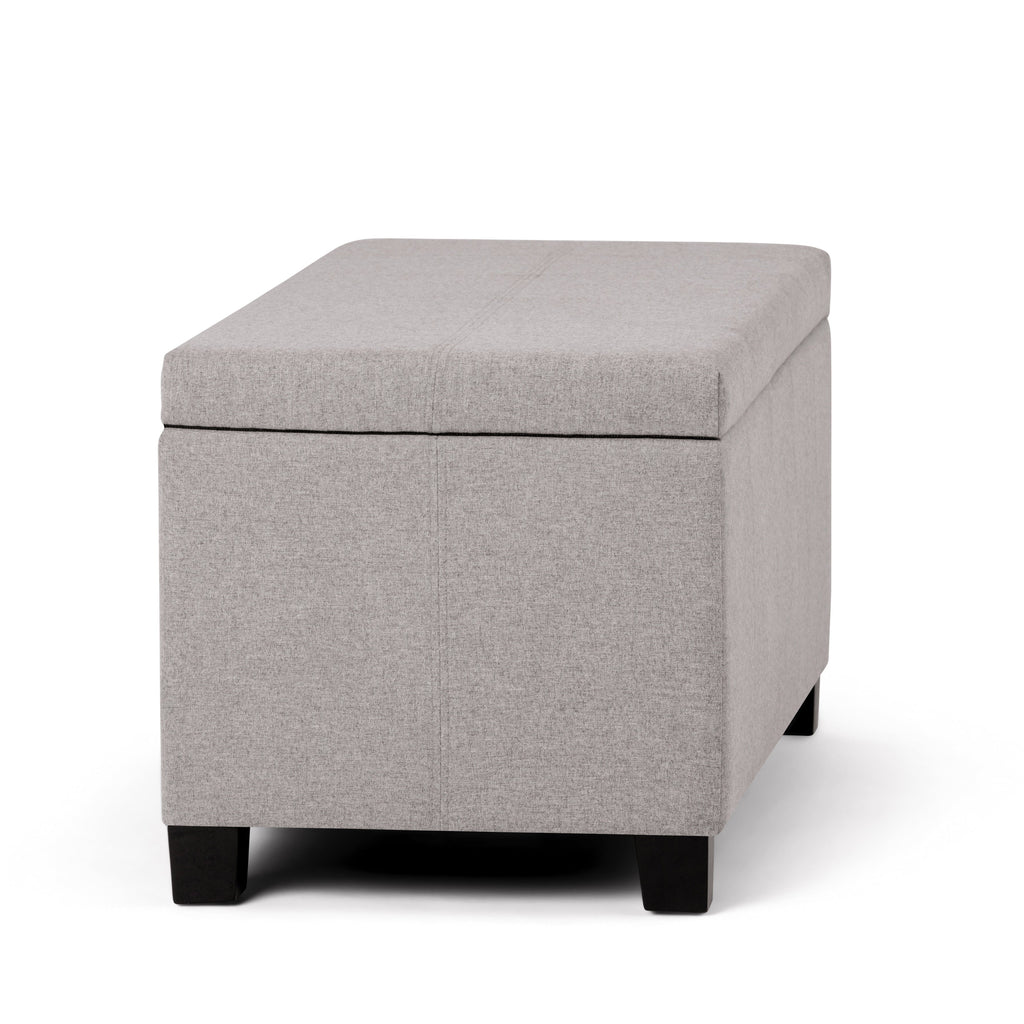 Dover 36 Inch Wide Storage Ottoman Bench in Cloud