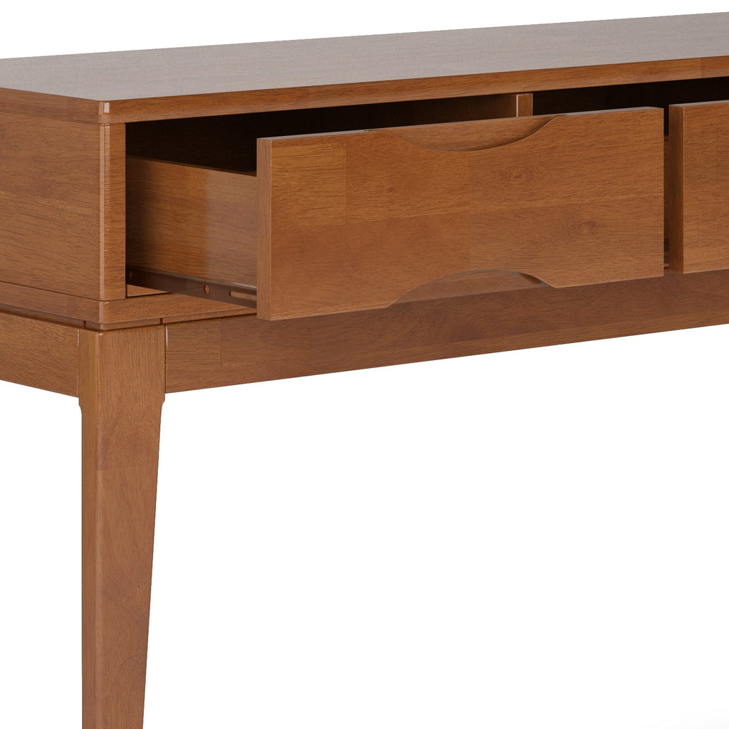 Harper 54 Inch Wide Solid Wood Console Sofa Table in Teak