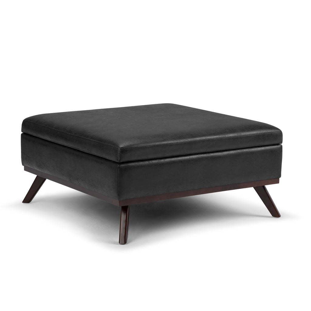 Owen 36 Inch Wide Square Coffee Table Storage Ottoman