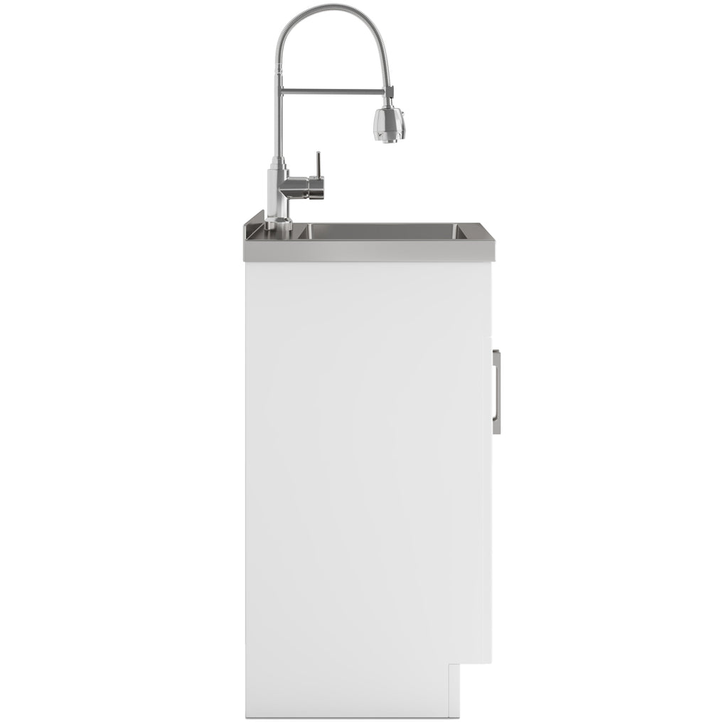 Hennessy Deluxe 20" Laundry Cabinet with Faucet and Stainless Steel Sink