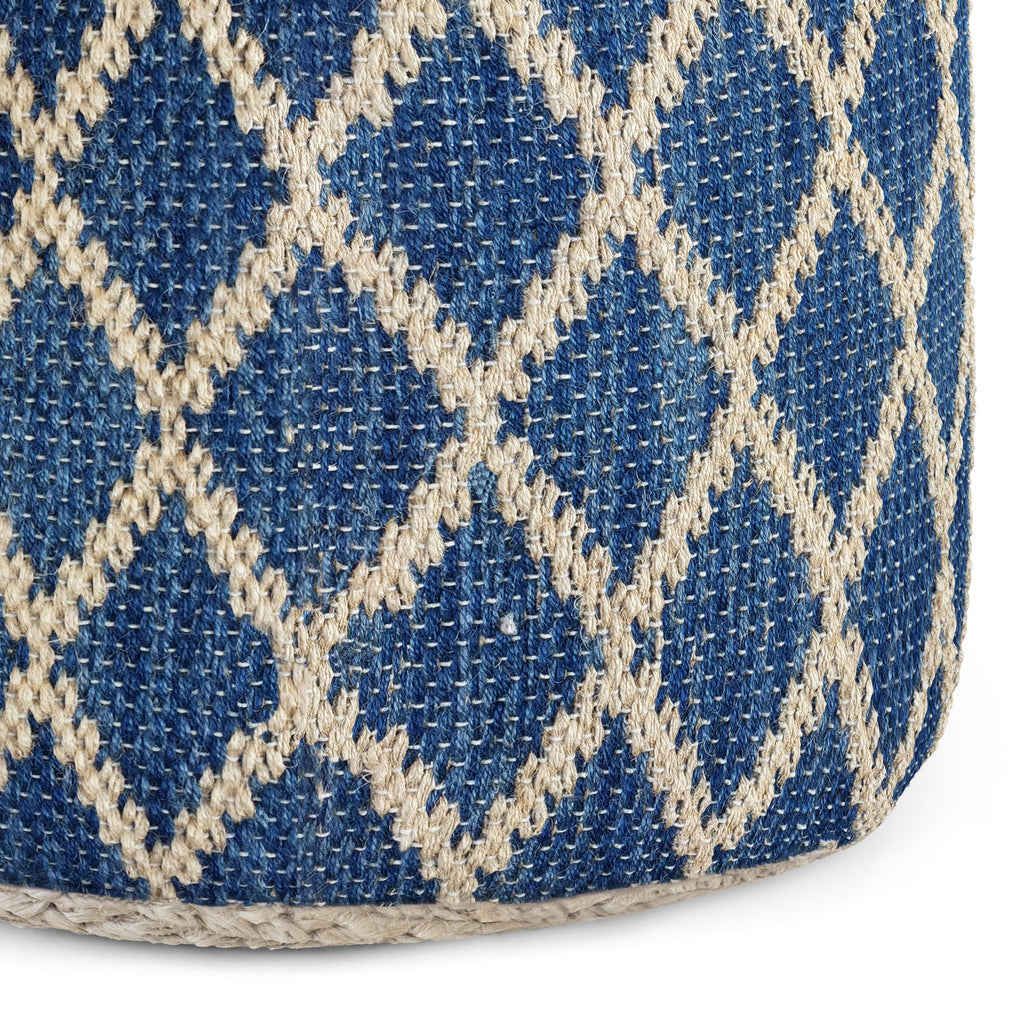 Edgeley 18 Inch Wide Round Pouf in Classic
