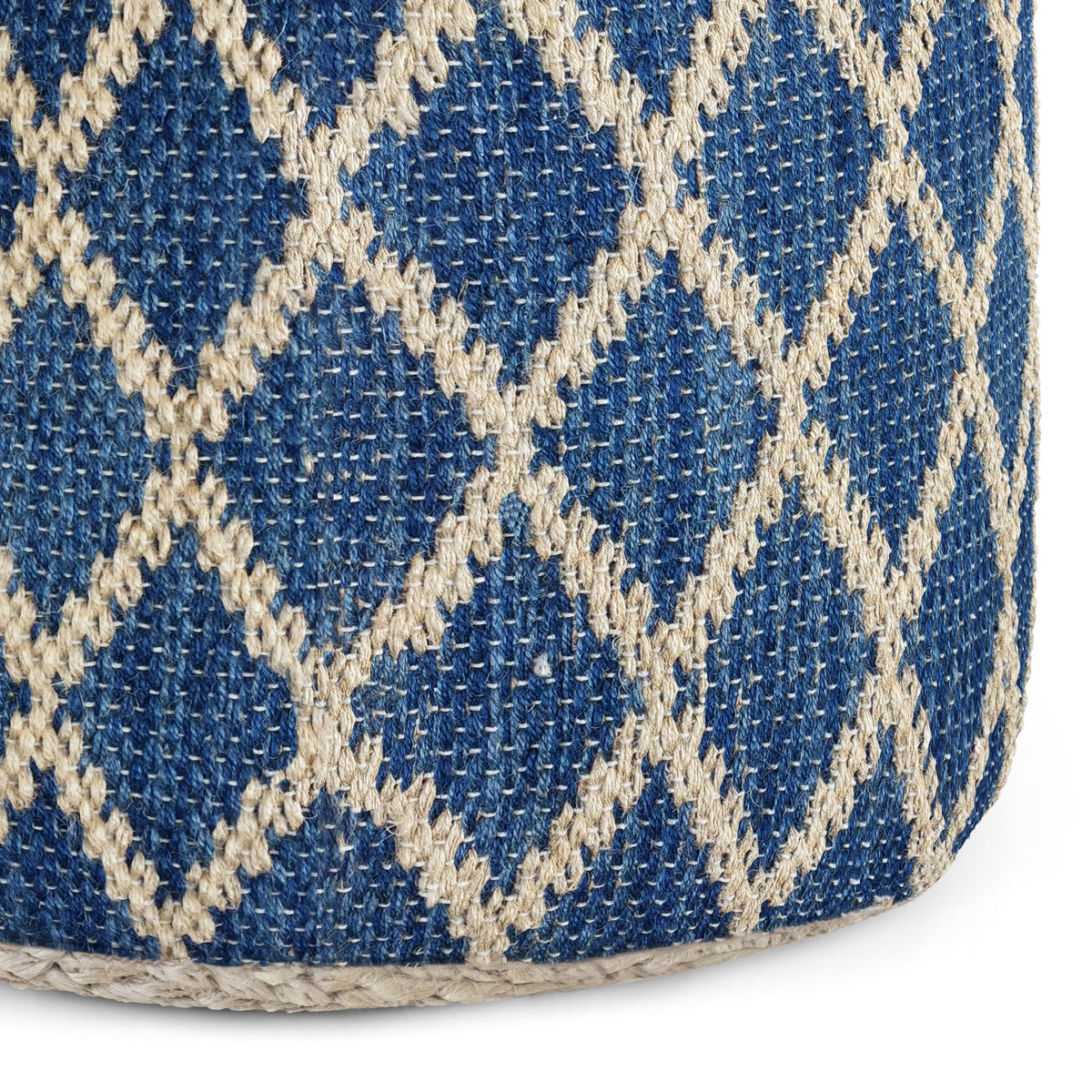 Edgeley 18 Inch Wide Round Pouf in Classic