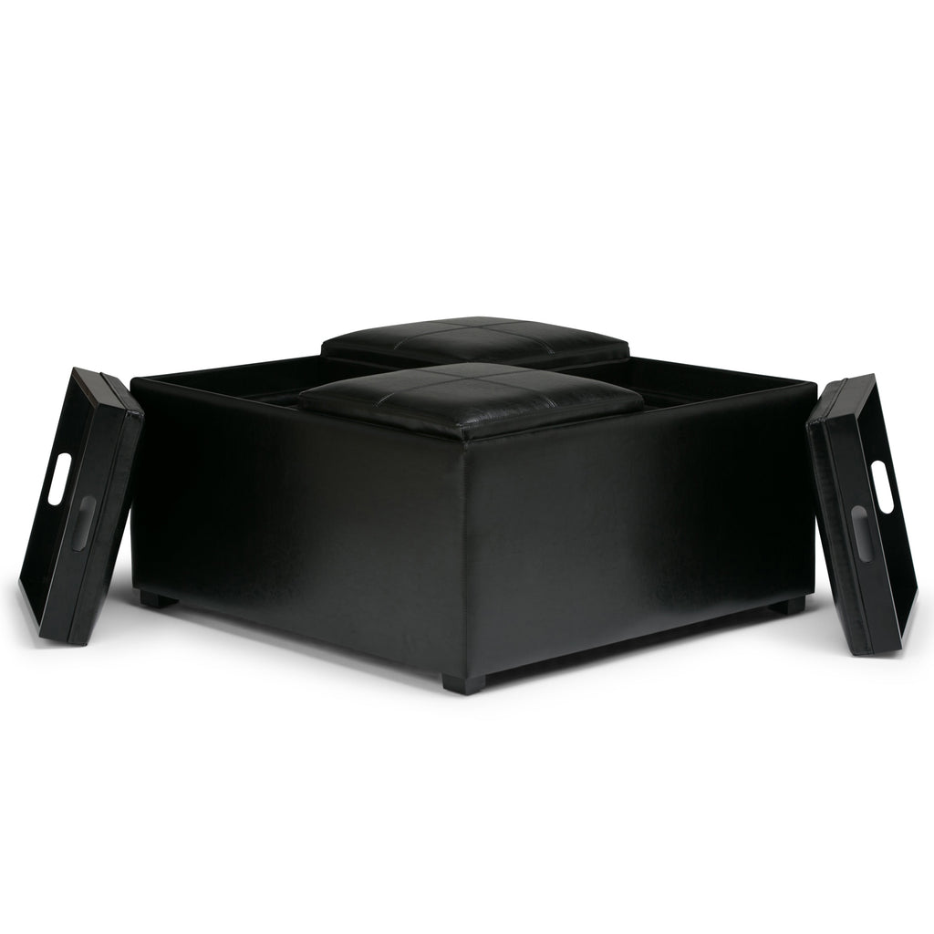 Avalon Square Coffee Table Storage Ottoman
