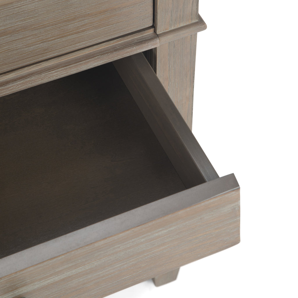 Carlton 24 Inch Wide Solid Wood Bedside Table in Distressed