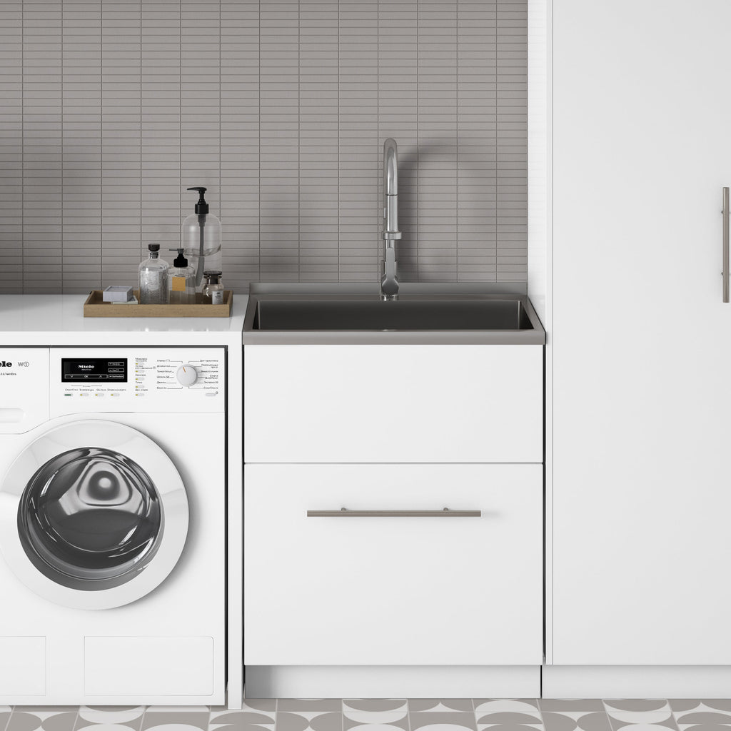Metro 28" Laundry Cabinet with Faucet and Stainless Steel Sink