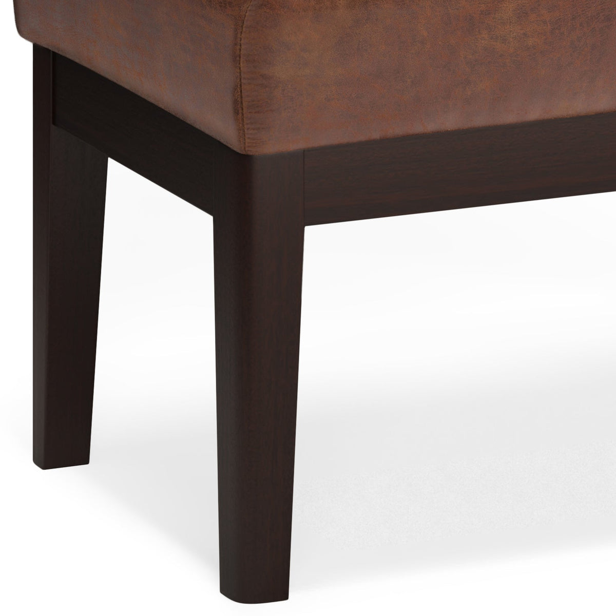 Carlson Small Ottoman Bench in Distressed Saddle