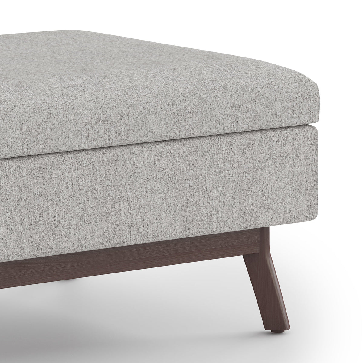 Owen 34 Inch Wide Coffee Table Storage Ottoman in Cloud