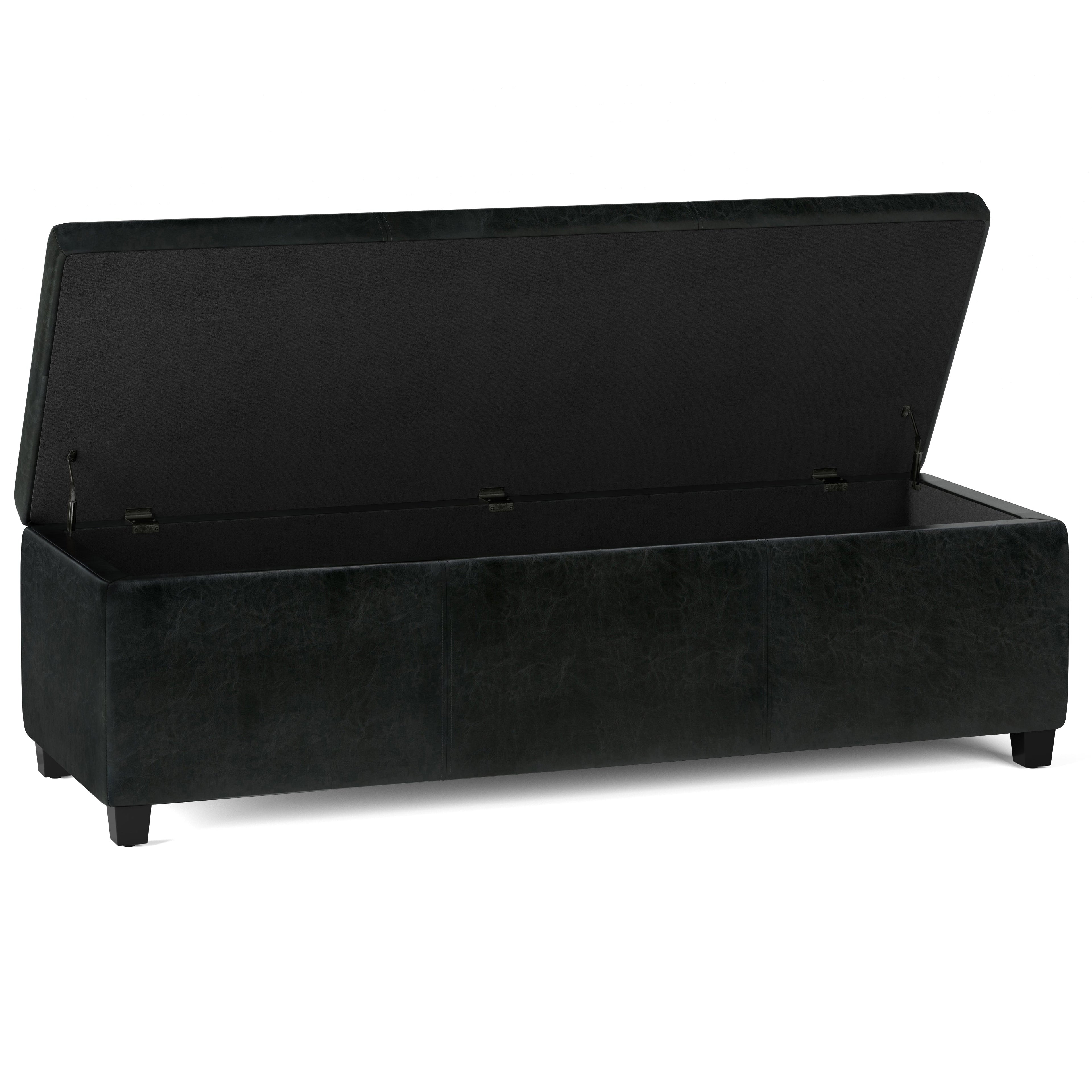Avalon 54 Inch Wide Extra Large Storage Ottoman Bench