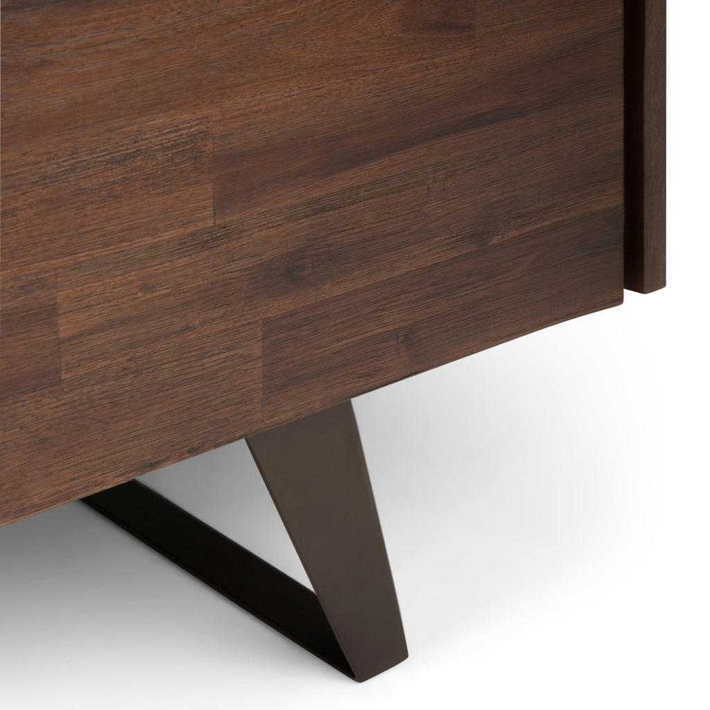 Lowry 63 Inch Wide Solid Wood TV Stand in Distressed