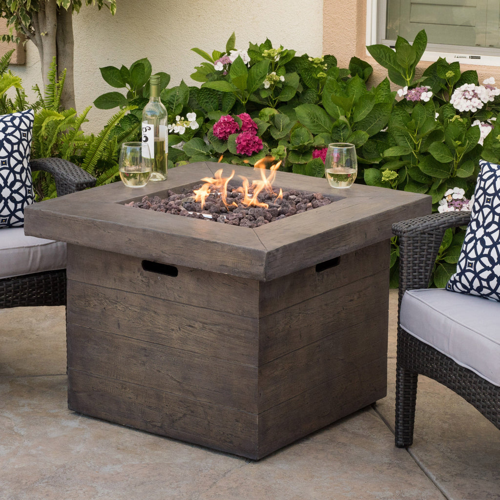 Anchorage 32" Wood Square MGO Fire Pit