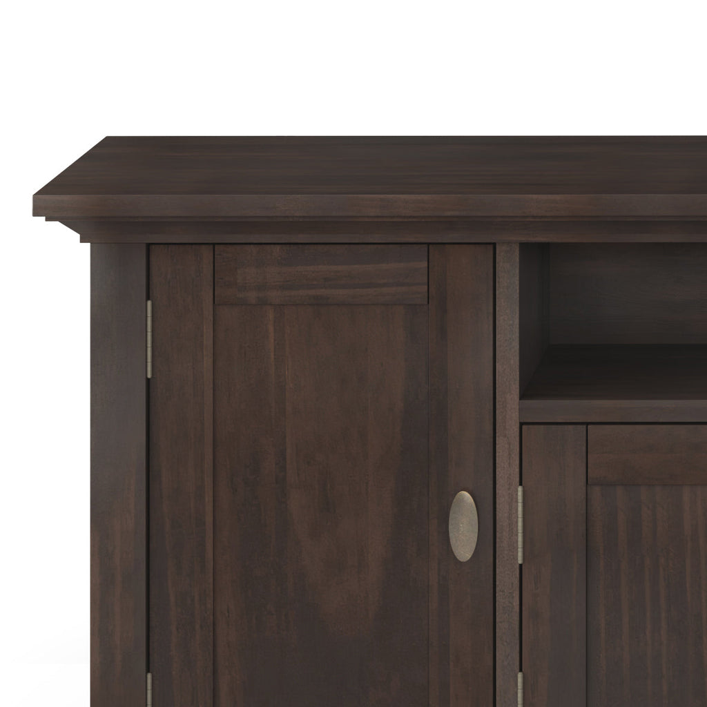 Redmond 72 Inch Wide Solid Wood TV Stand in Brunette