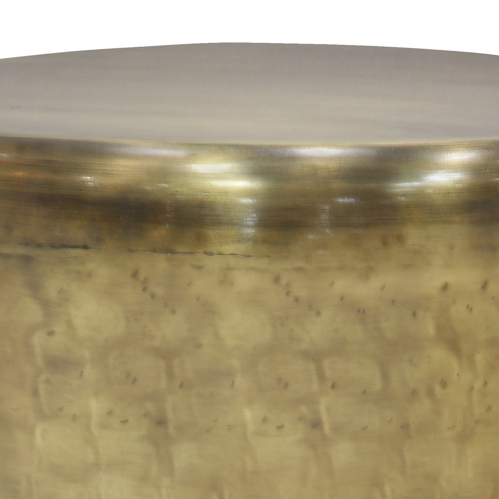 Garvy 22 Inch Wide Metal Side Table in Antique