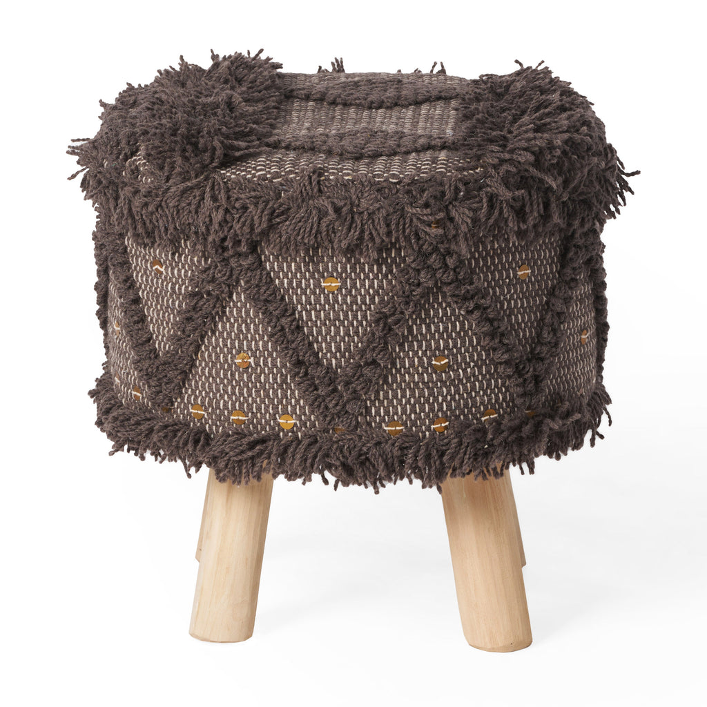 Roja Handcrafted Wool & Cotton Stool