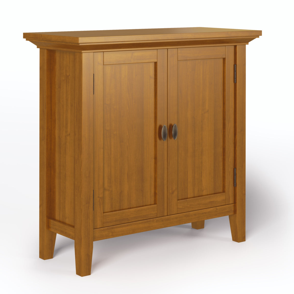 Redmond 32-Inch Wide Solid Wood Low Storage Cabinet in Light Golden