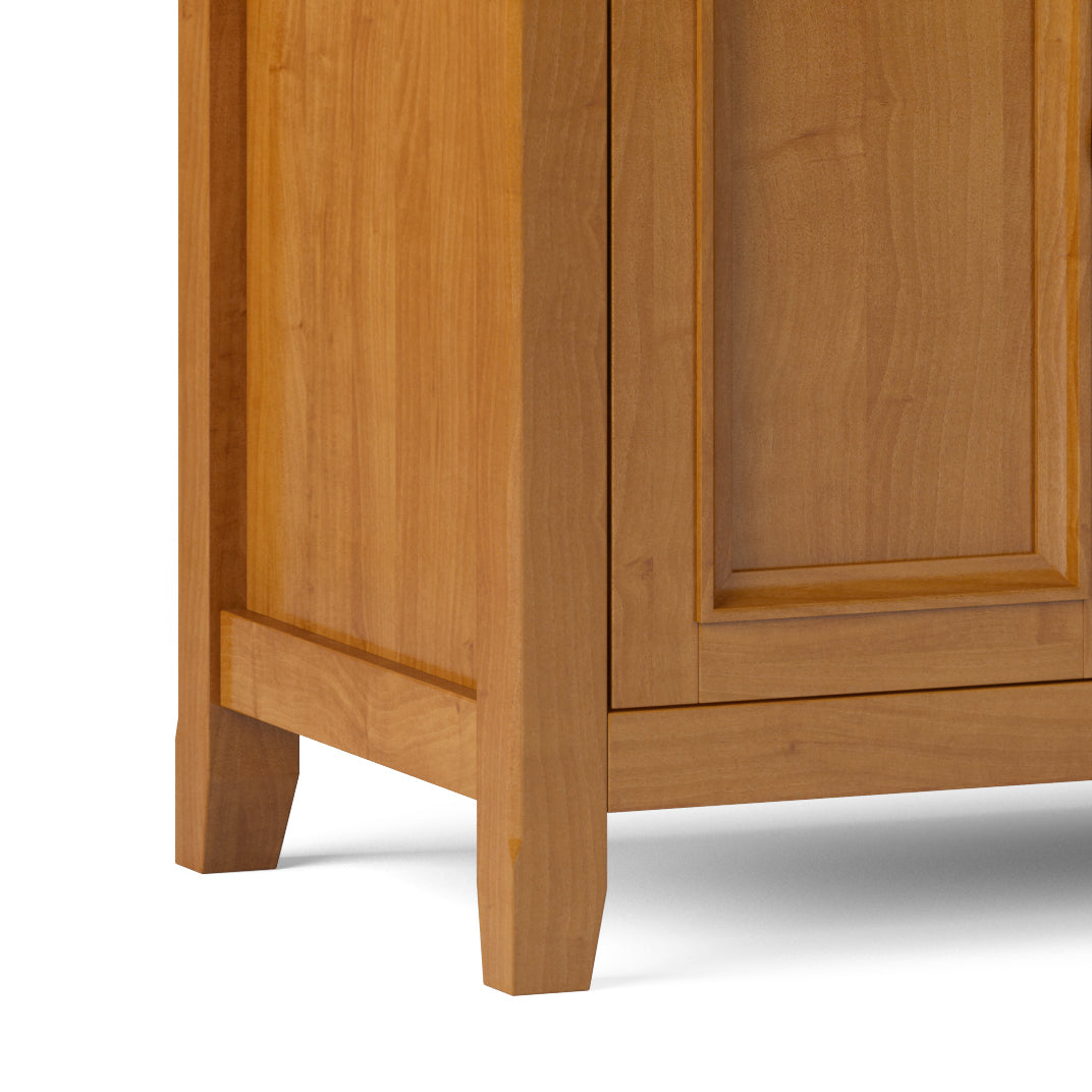 Amherst 72 Inch Wide Solid Wood TV Stand in Light Golden