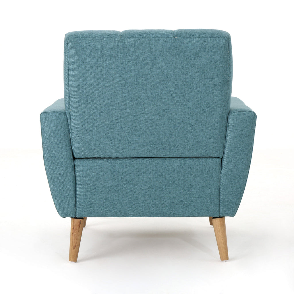 Mid Century Fabric Channel Stitch Club Chair