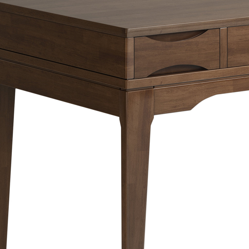 Harper 48" Wide Solid Hardwood Mid-Century Modern Small Desk