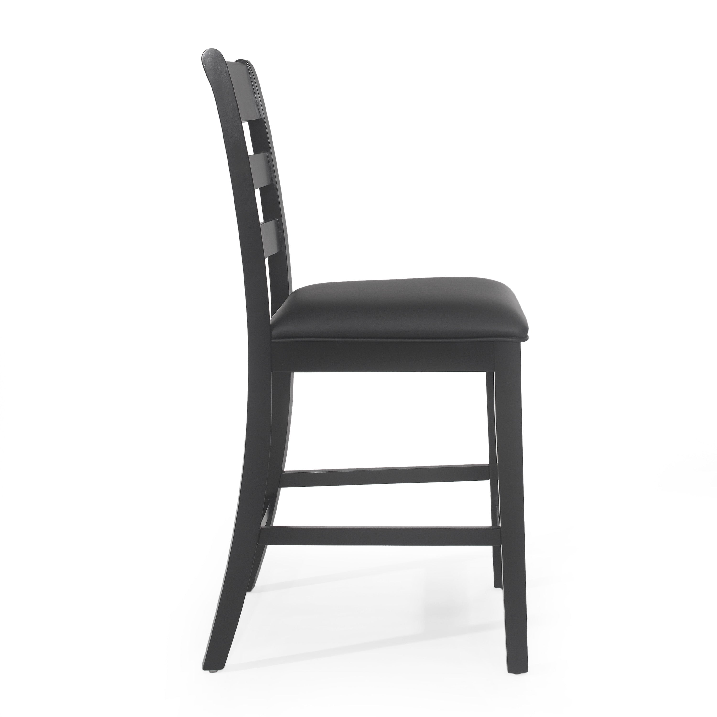 Farmhouse Upholstered Wood Counter Stools (Set of 2)