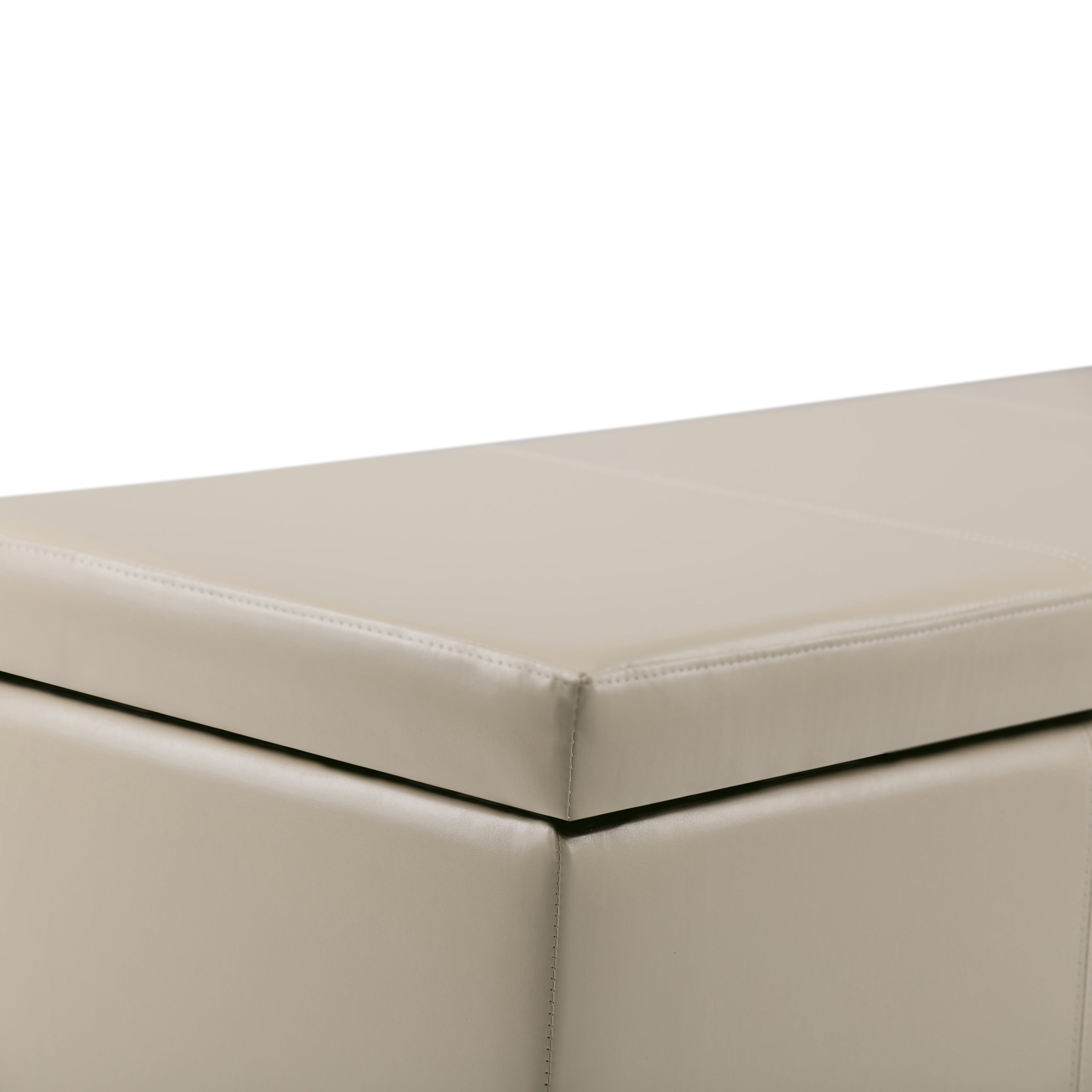 Avalon 48 Inch Wide Storage Ottoman Bench in Satin