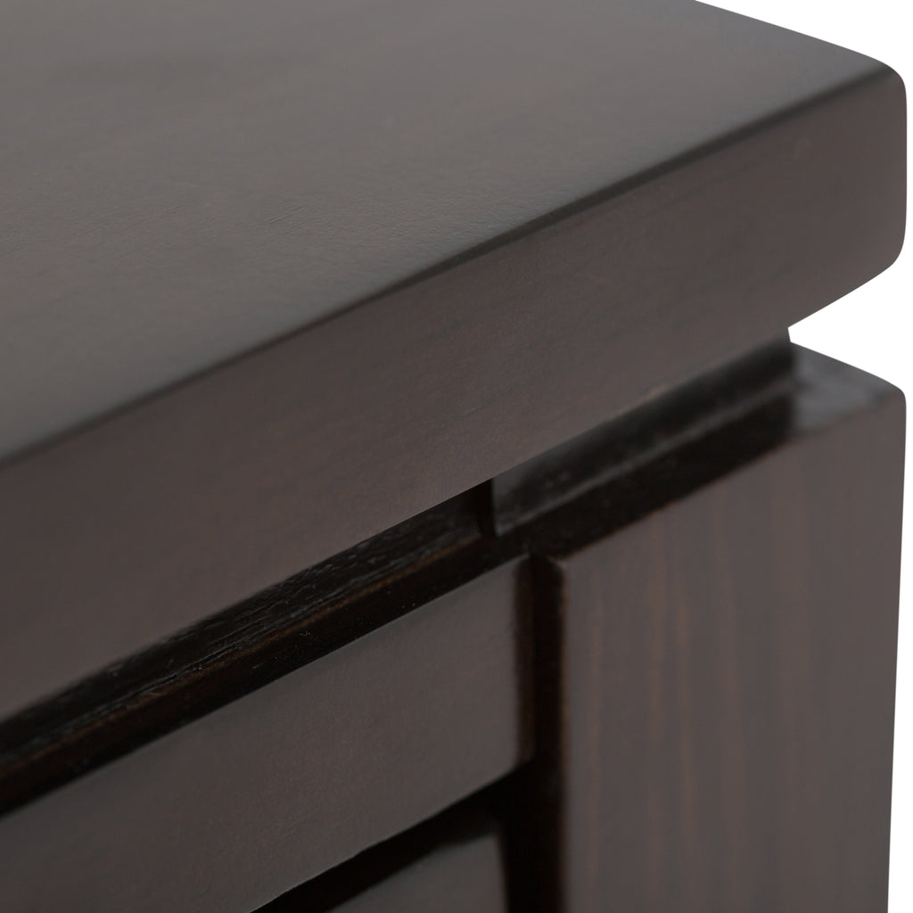 Cosmopolitan 38 Inch Wide Solid Wood Console Sofa Table in Mahogany