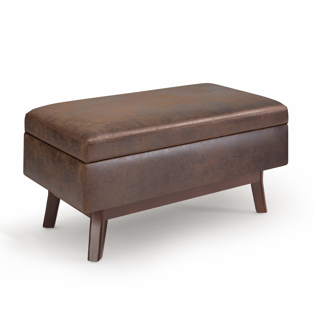 Owen 36 Inch Wide Small Rectangular Storage Ottoman