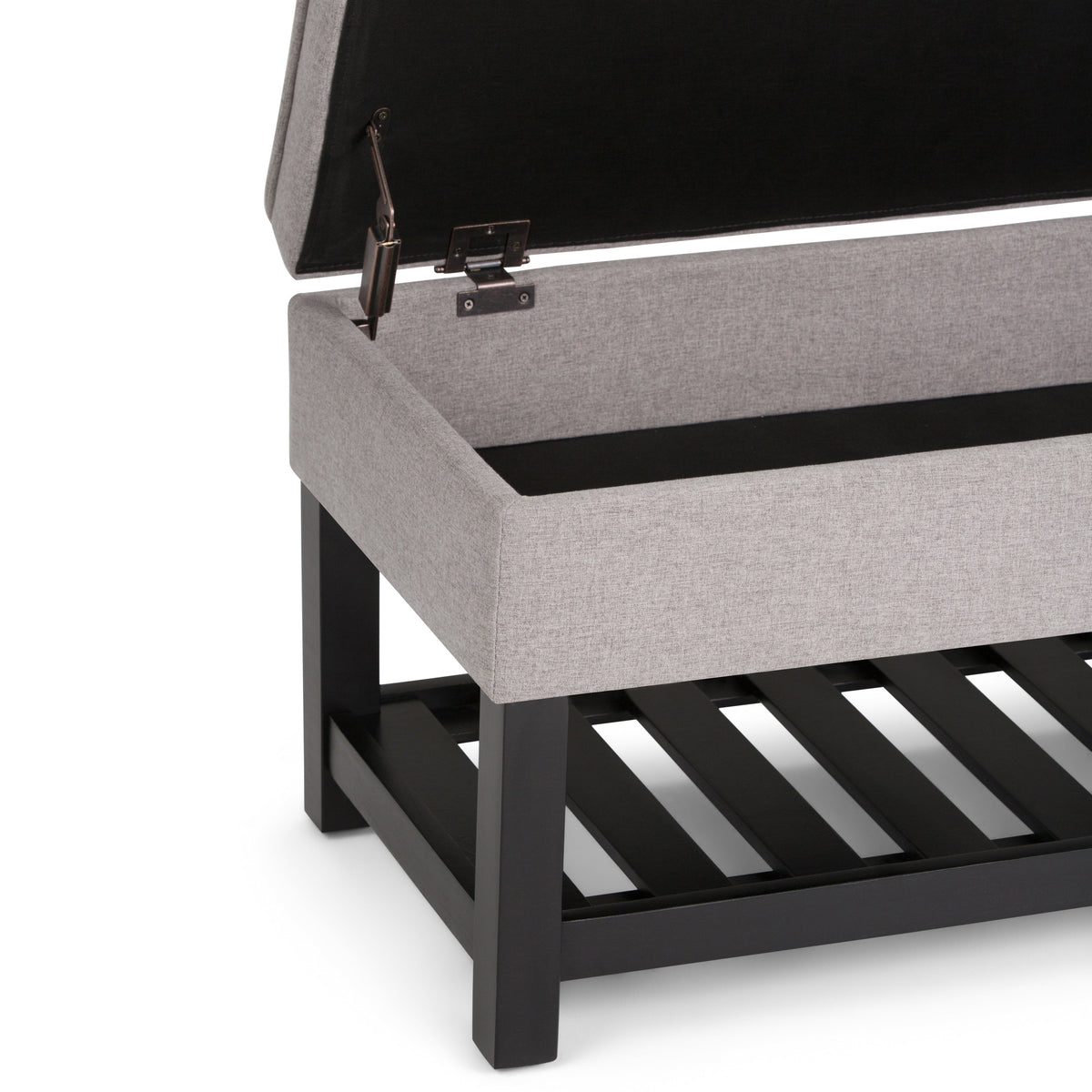 Cosmopolitan Storage Ottoman Bench with Open Bottom - Cloud