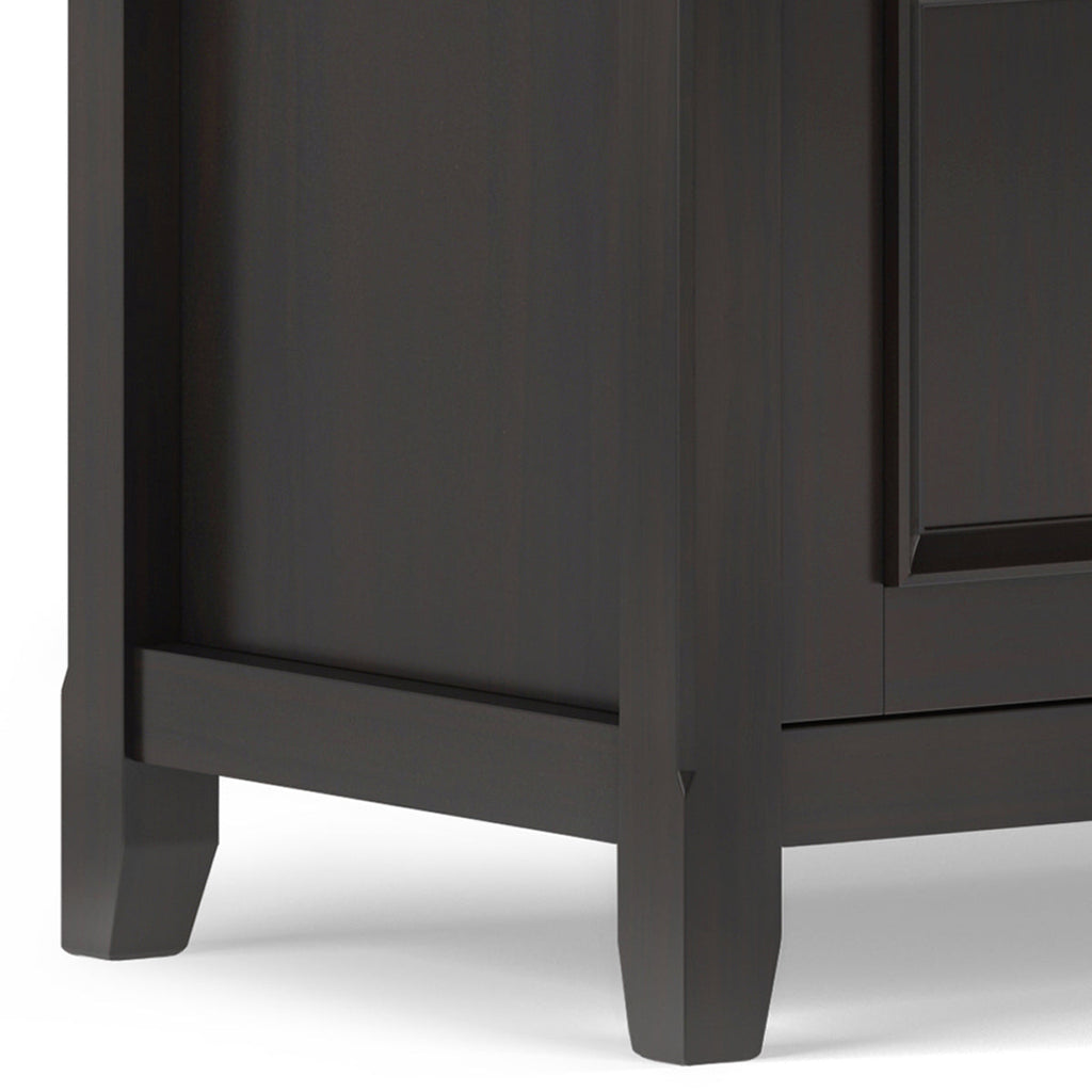 Amherst 72 Inch Wide Solid Wood Low TV Stand in Hickory