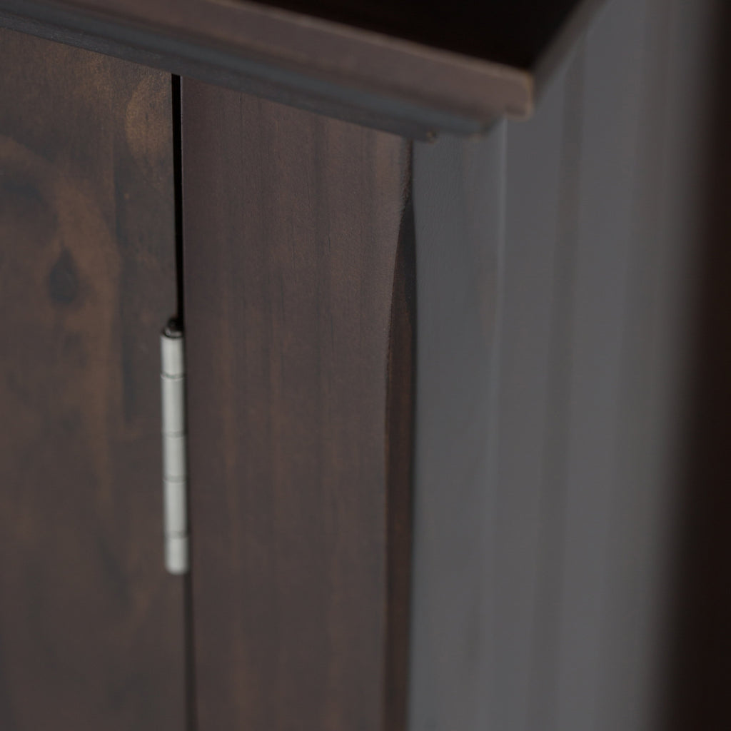 Acadian 62 Inch Wide Solid Wood Storage Cabinet in Brunette