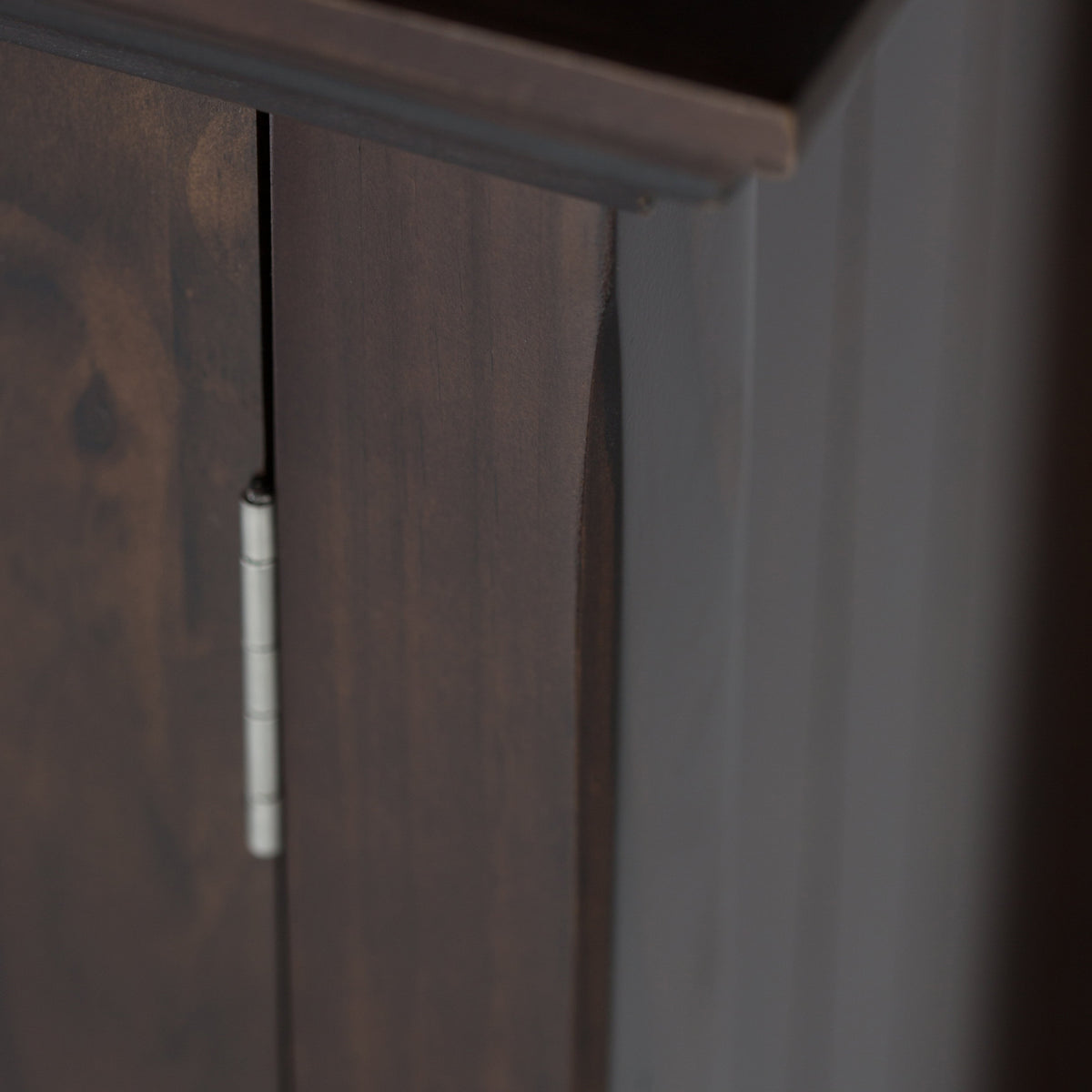 Acadian 62 Inch Wide Solid Wood Storage Cabinet in Brunette