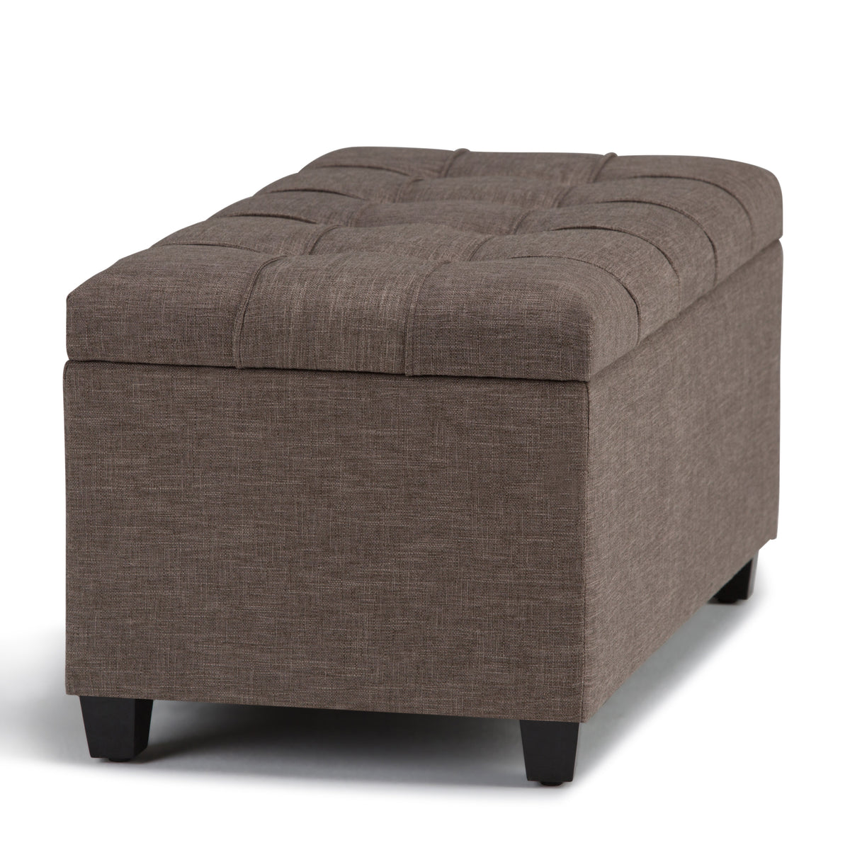 Sienna 33-Inch Wide Storage Ottoman Bench in Fawn