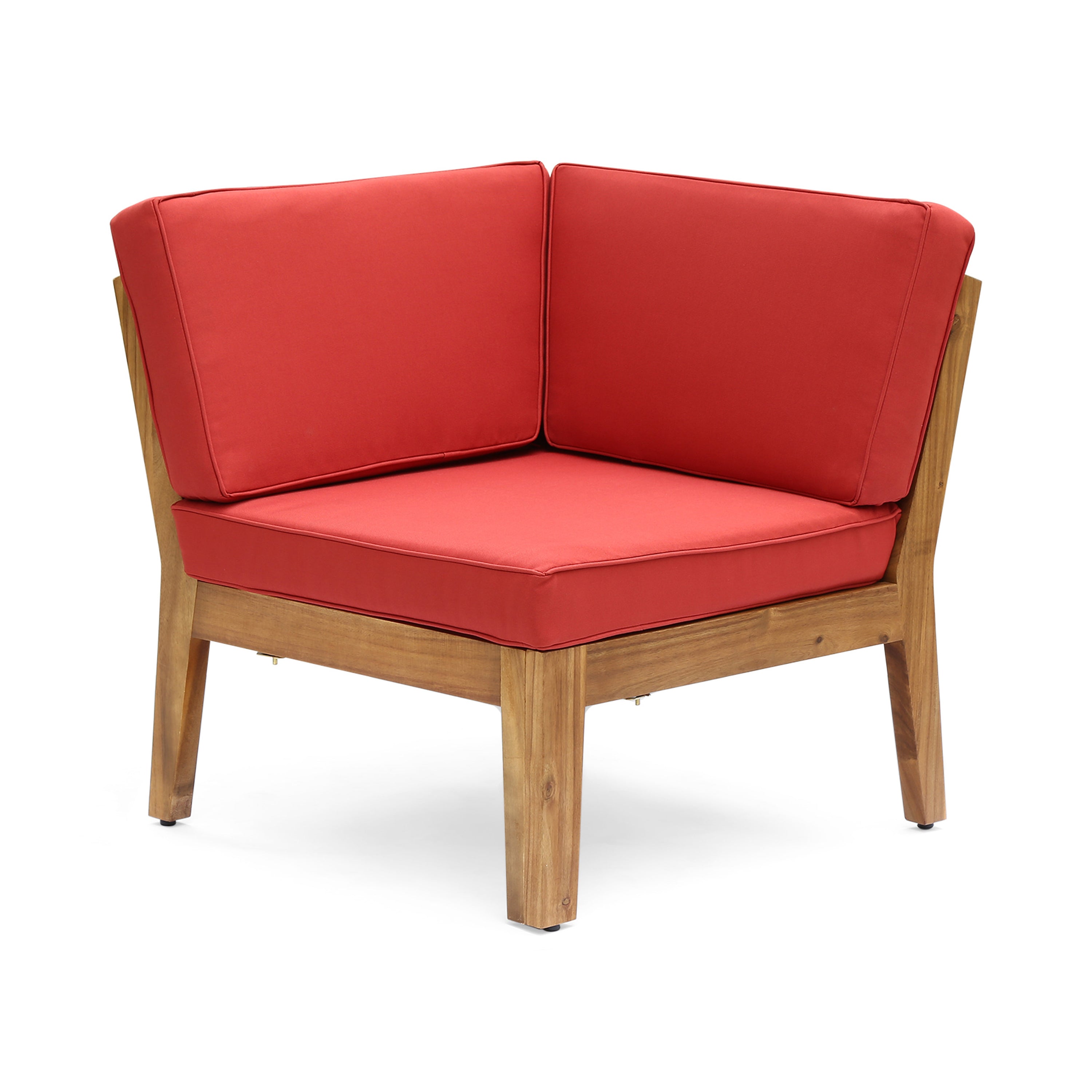 Grenada 5 Seater Acacia Wood Sectional Armless Sofa Set