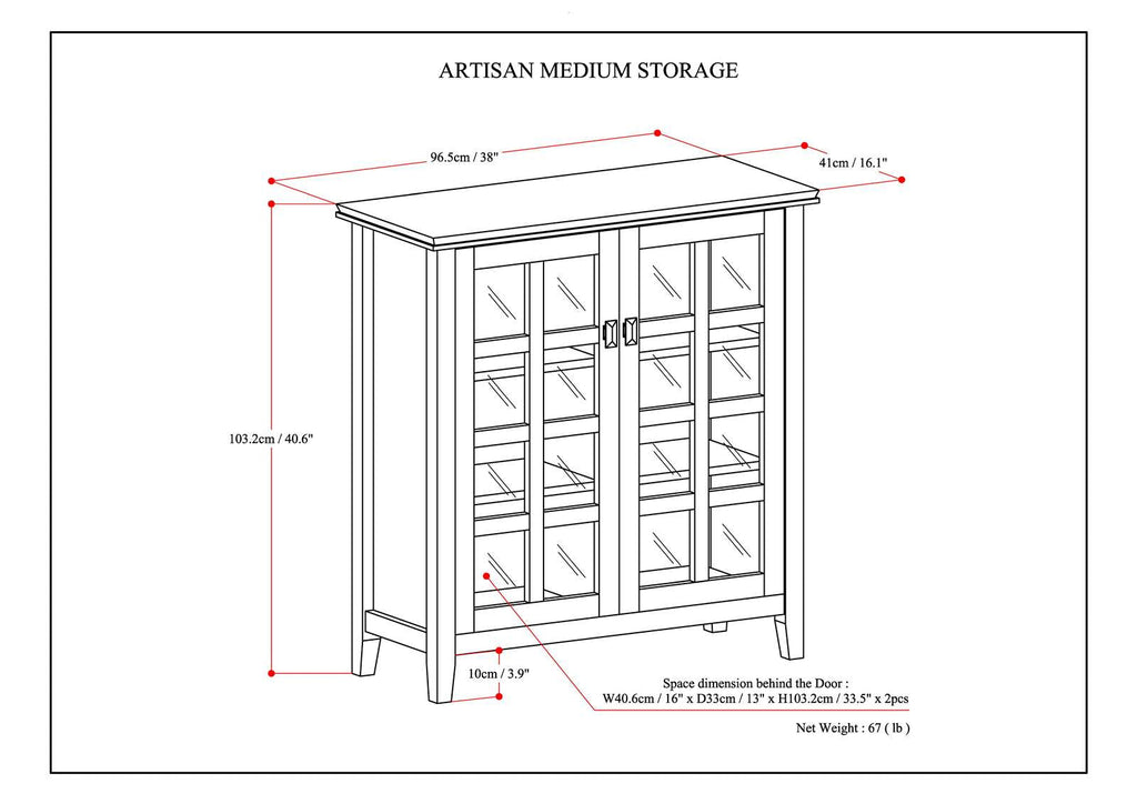 Artisan Medium Storage Cabinet - Distressed