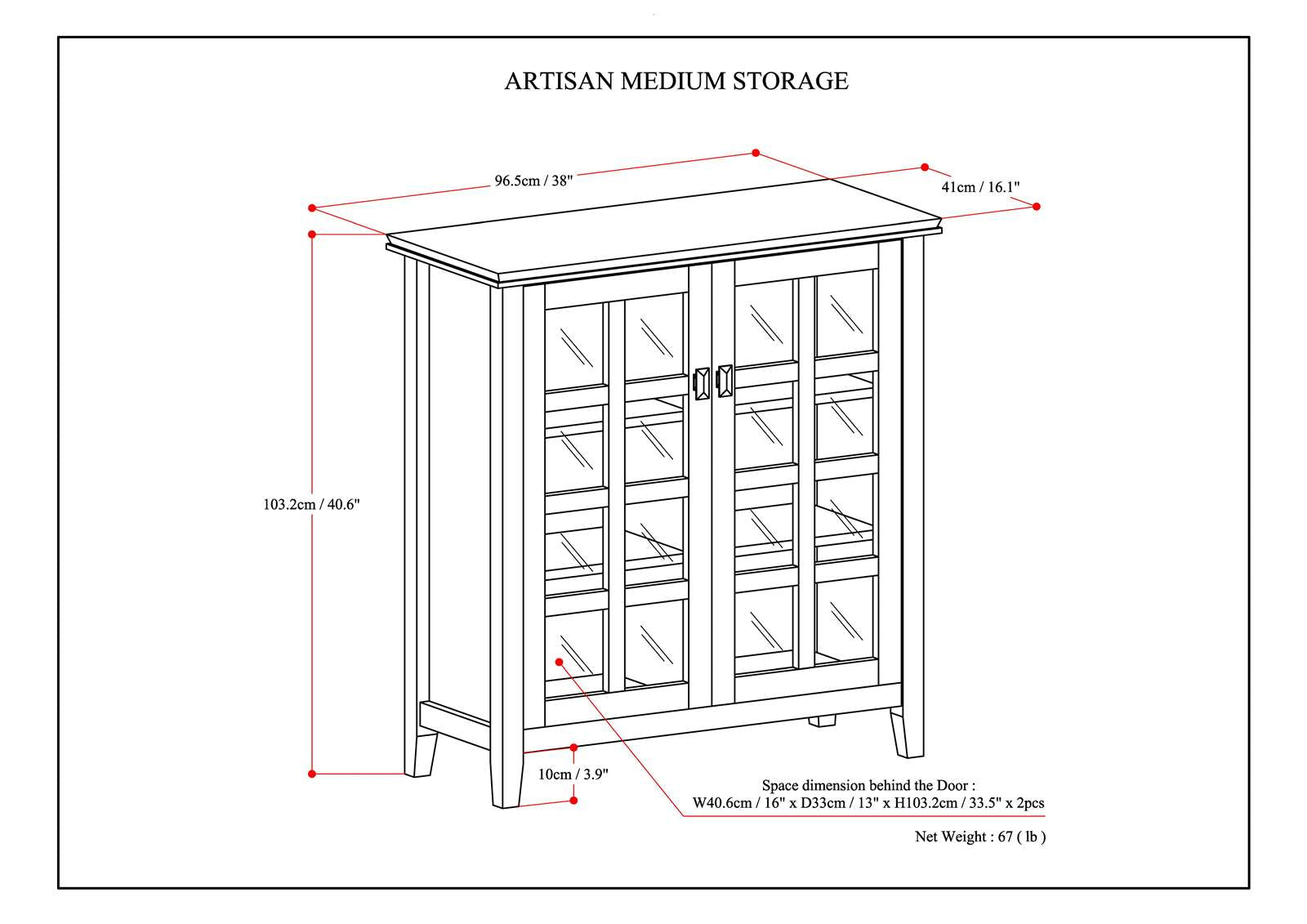 Artisan Medium Storage Cabinet - Distressed
