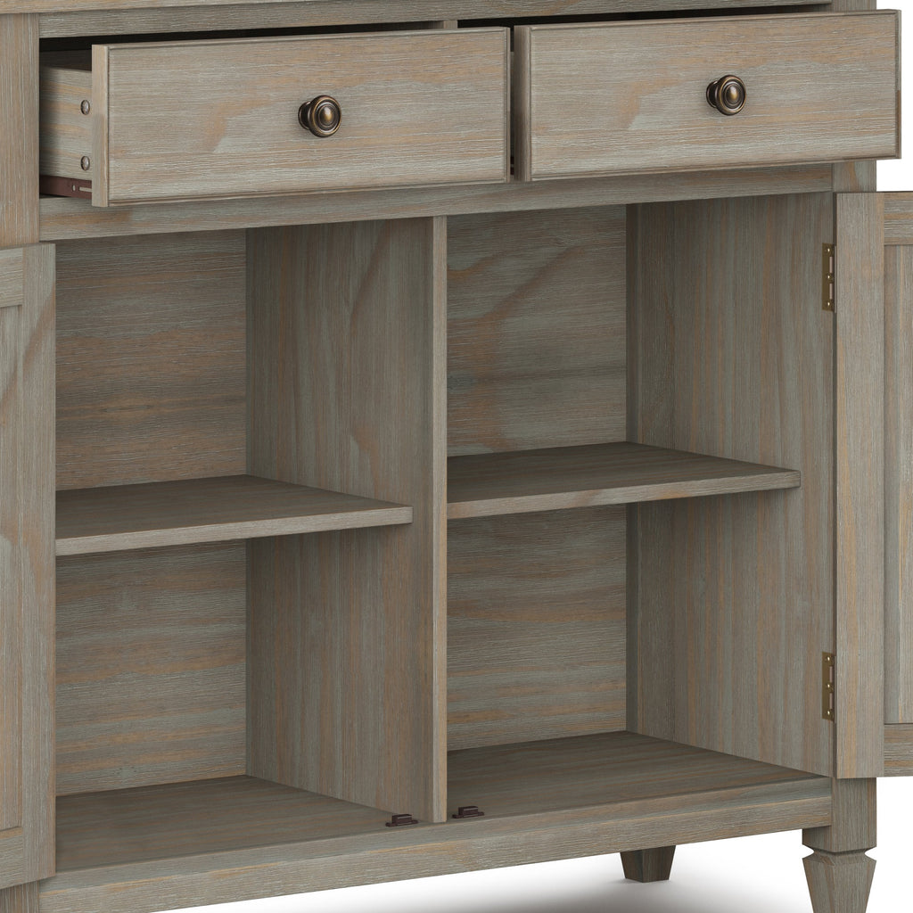 Connaught Solid Wood Entryway Storage Cabinet in Distressed
