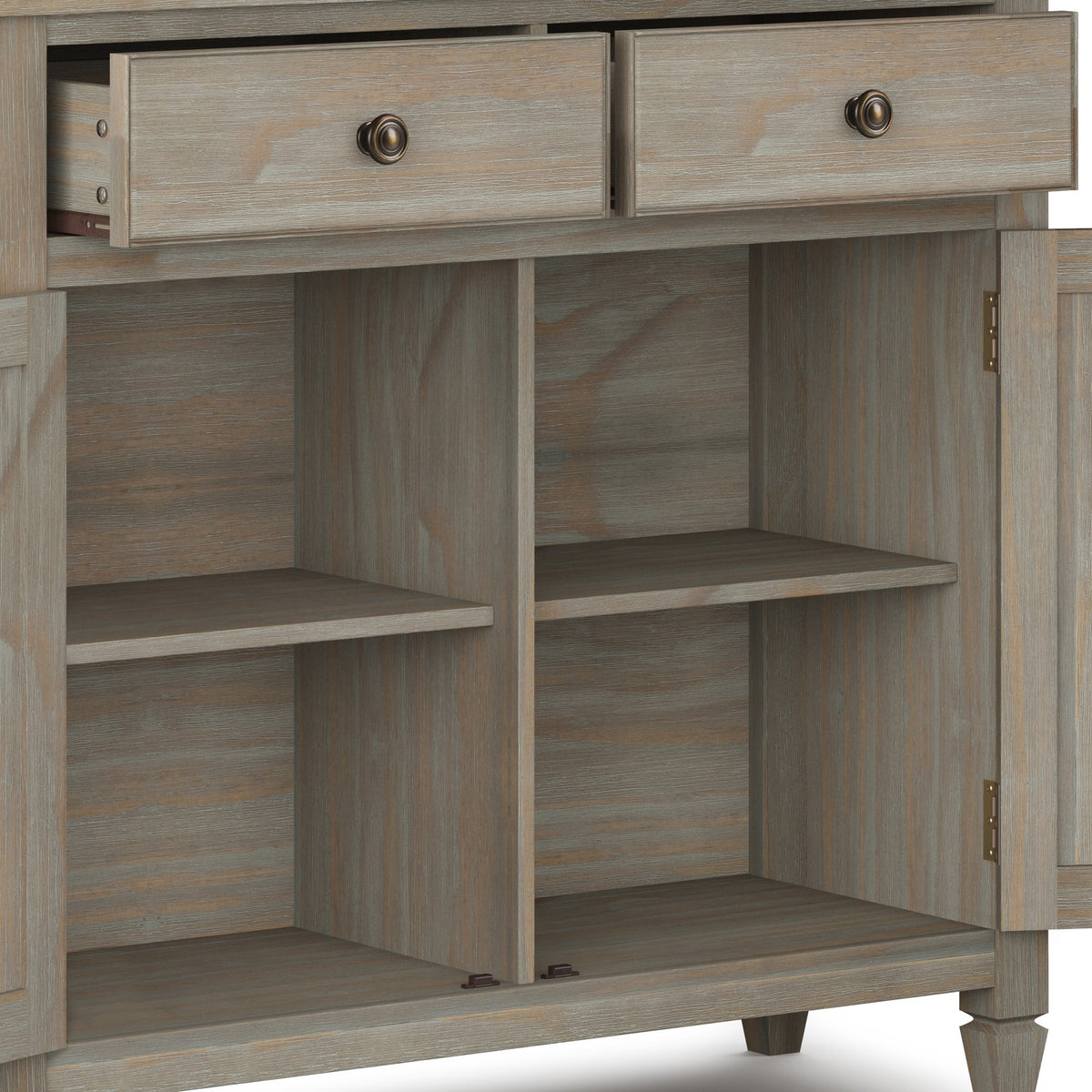 Connaught Solid Wood Entryway Storage Cabinet in Distressed