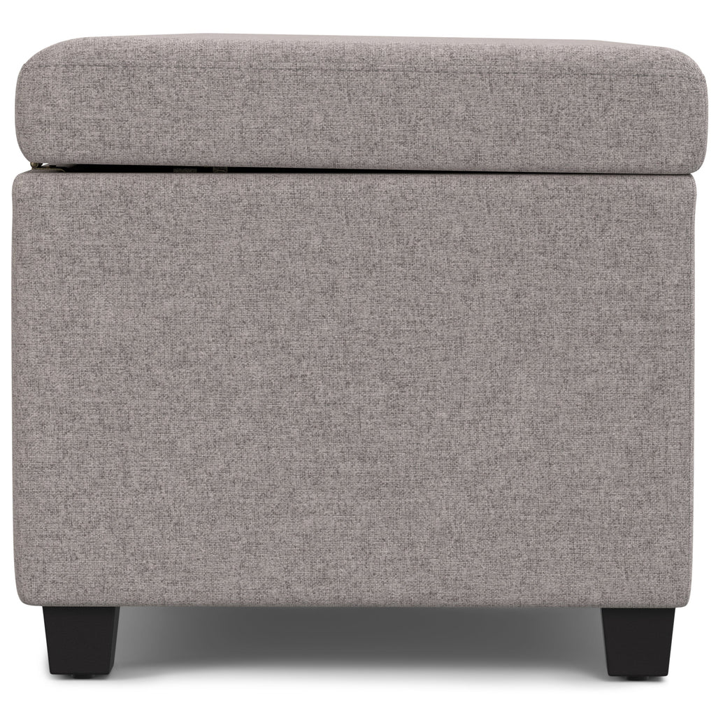 Avalon 54 Inch Wide Extra Large Storage Ottoman Bench in Cloud
