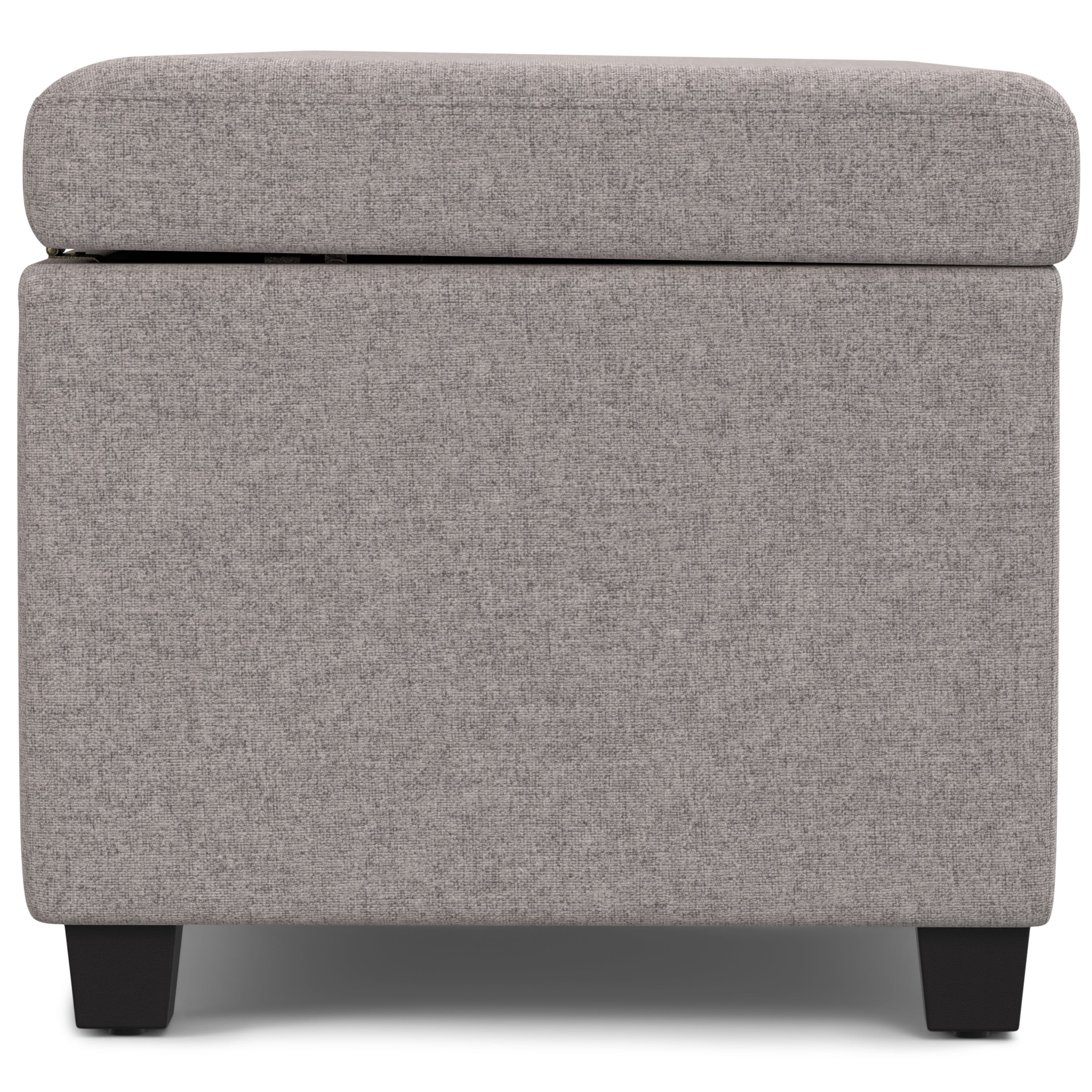 Avalon 54 Inch Wide Extra Large Storage Ottoman Bench in Cloud