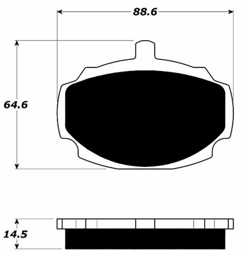 Porterfield Brake Pads for 1974 MG MGB GT Spicer