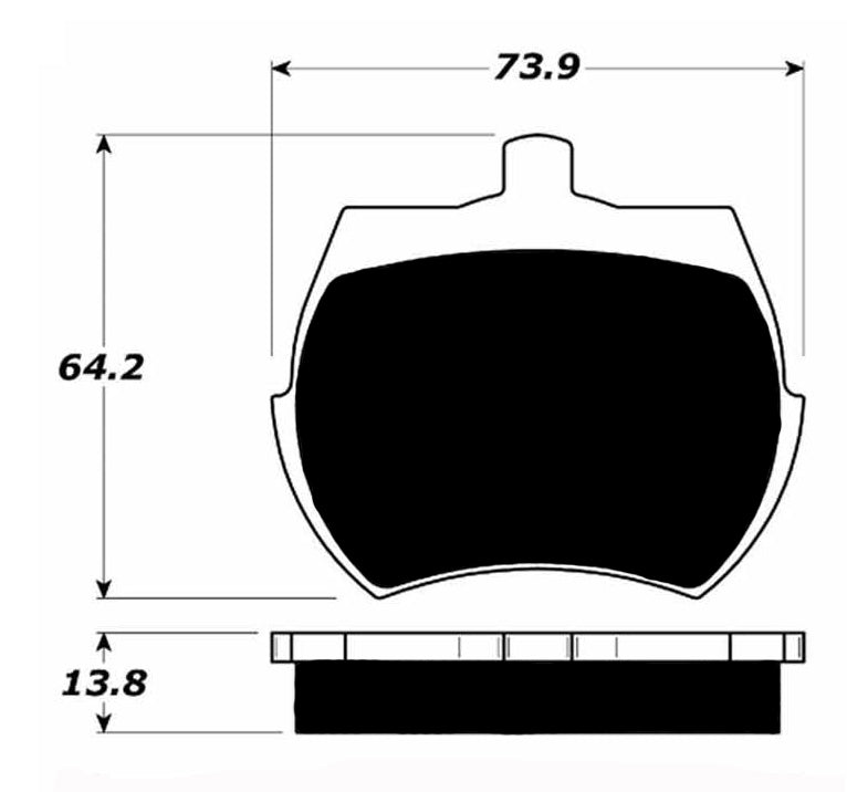 Porterfield Brake Pads for 1964 MG MIDGET w/Front Discs