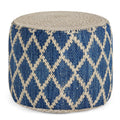Edgeley 18 Inch Wide Round Pouf in Classic
