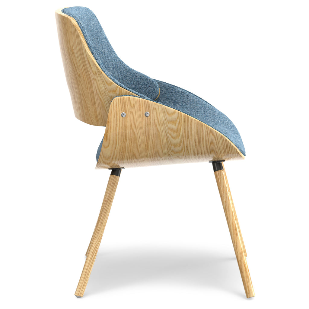 Malden - Bentwood Dining Chair with Wood Back - Denim