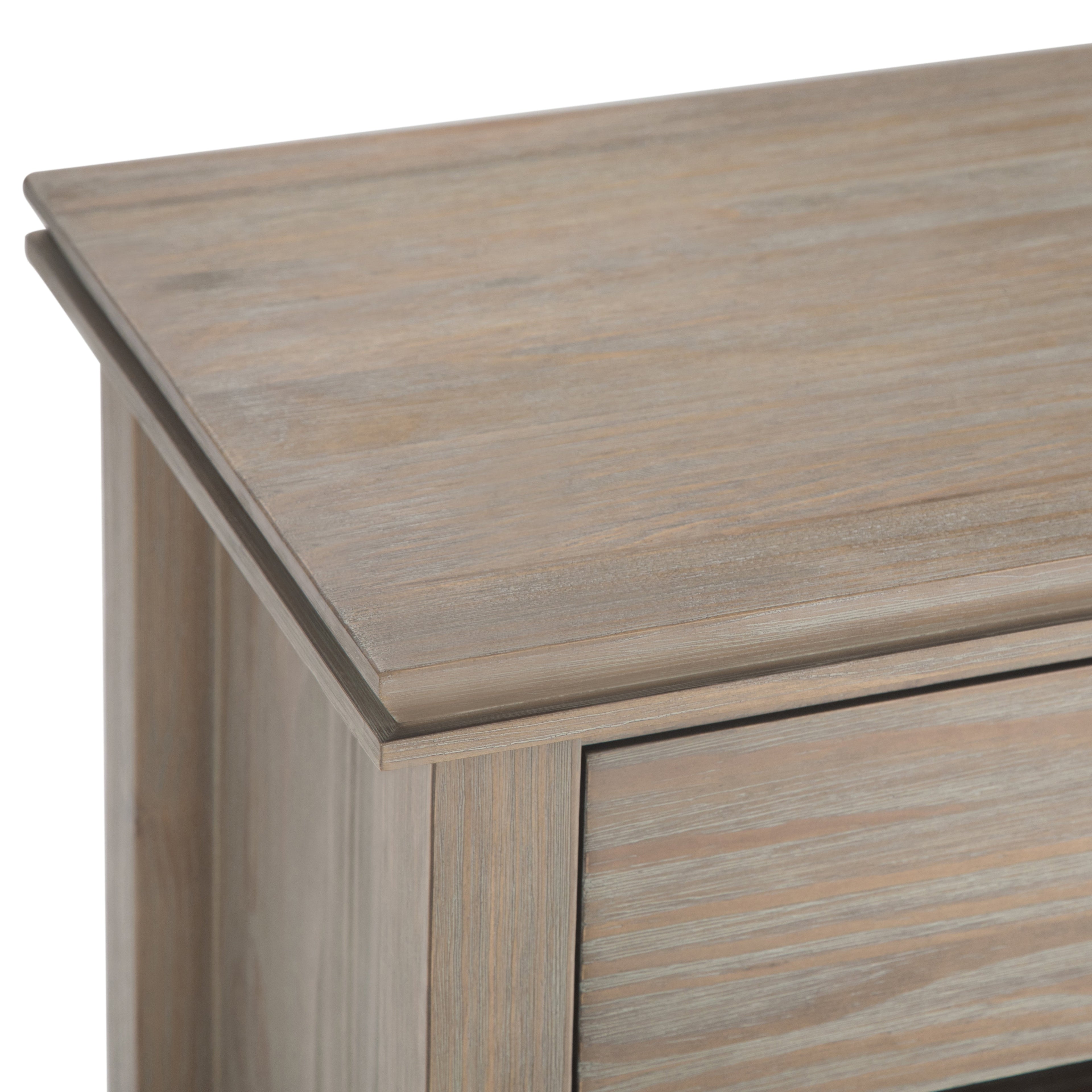 Artisan 24 Inch Wide Solid Wood Bedside Table in Distressed Grey
