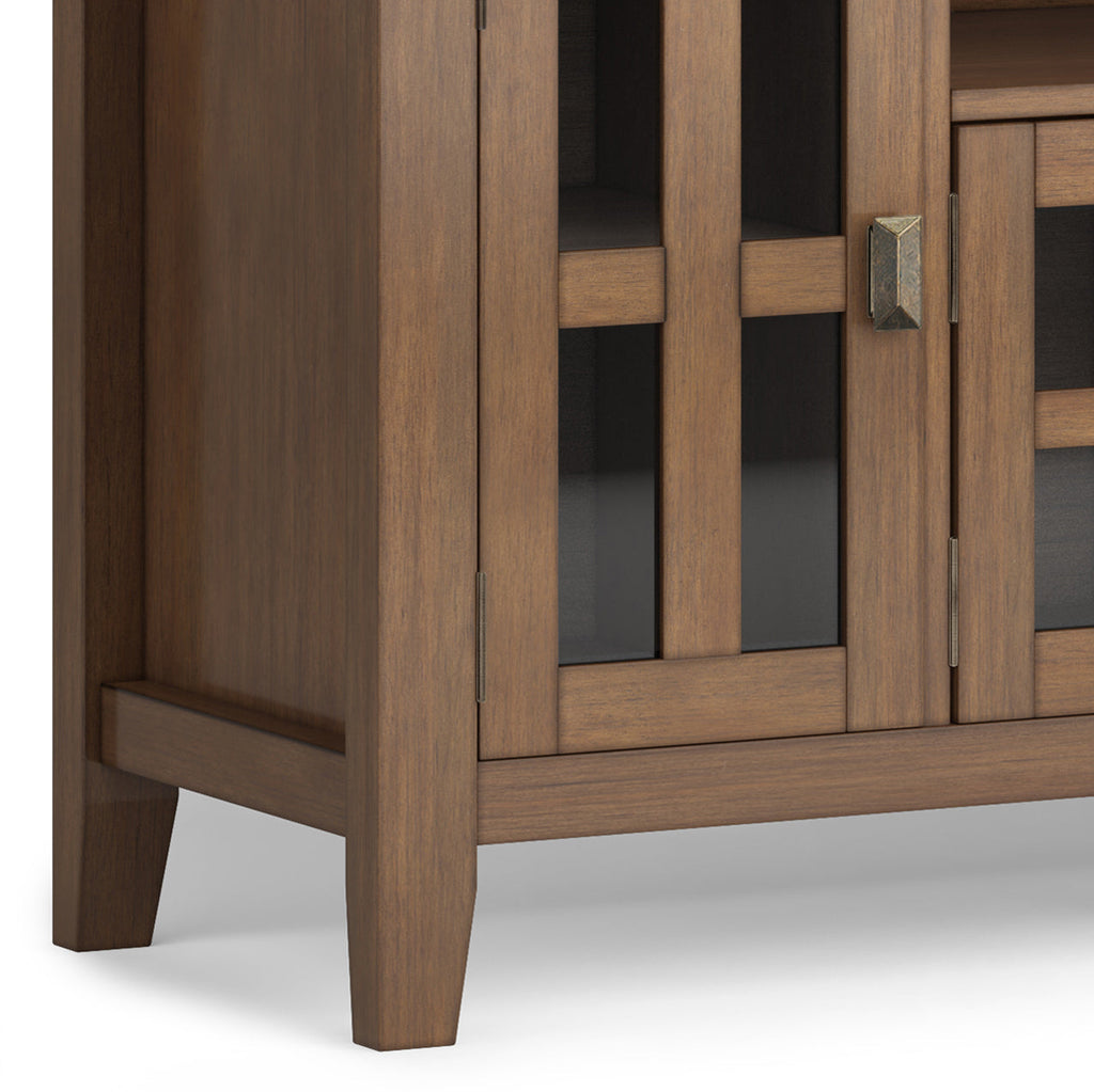 Artisan 72 Inch Wide Solid Wood TV Stand in Rustic