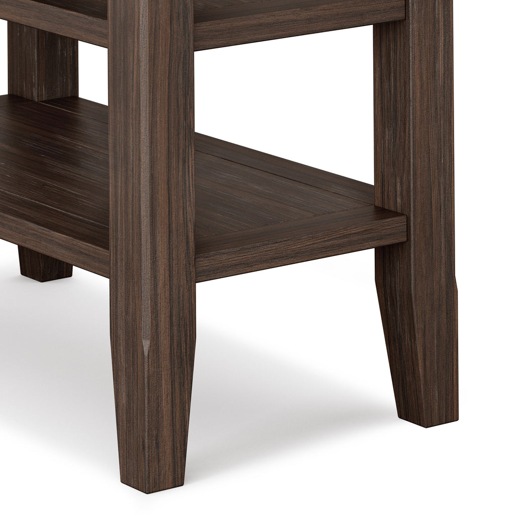 Acadian Solid Wood Narrow Side Table in Farmhouse