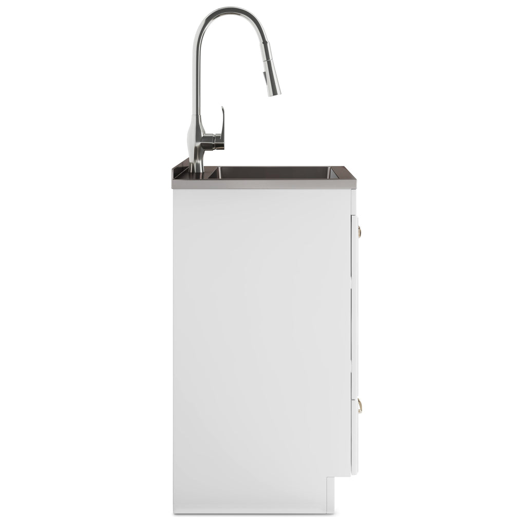 Lawrence 24" Laundry Cabinet with Faucet and Stainless Steel Sink