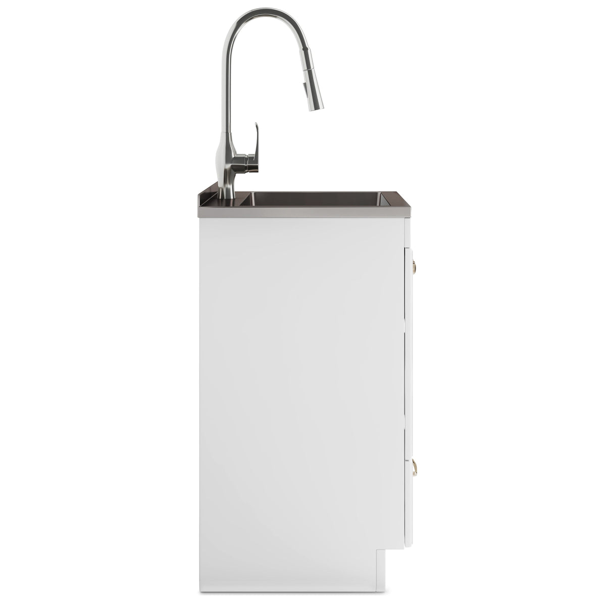 Lawrence 24" Laundry Cabinet with Faucet and Stainless Steel Sink