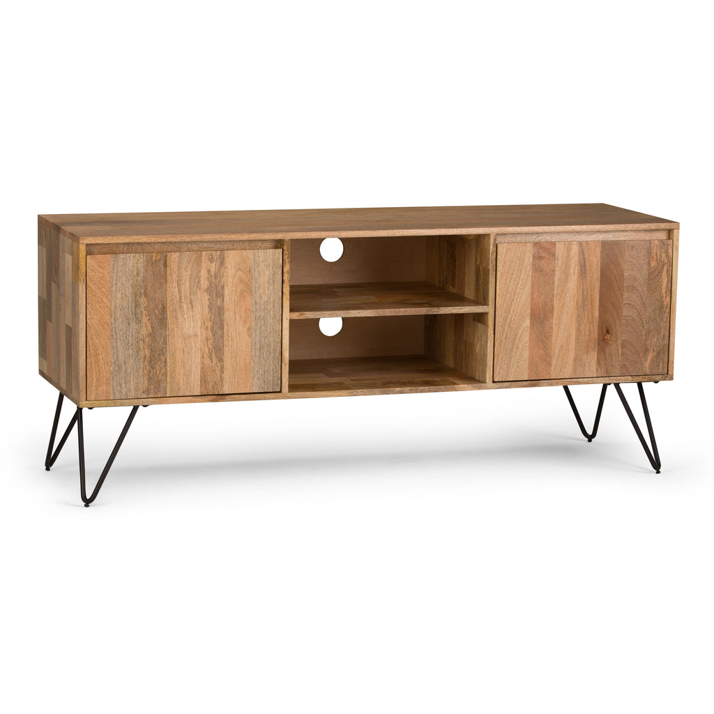Hunter 60 Inch Wide Solid Mango Wood TV Stand