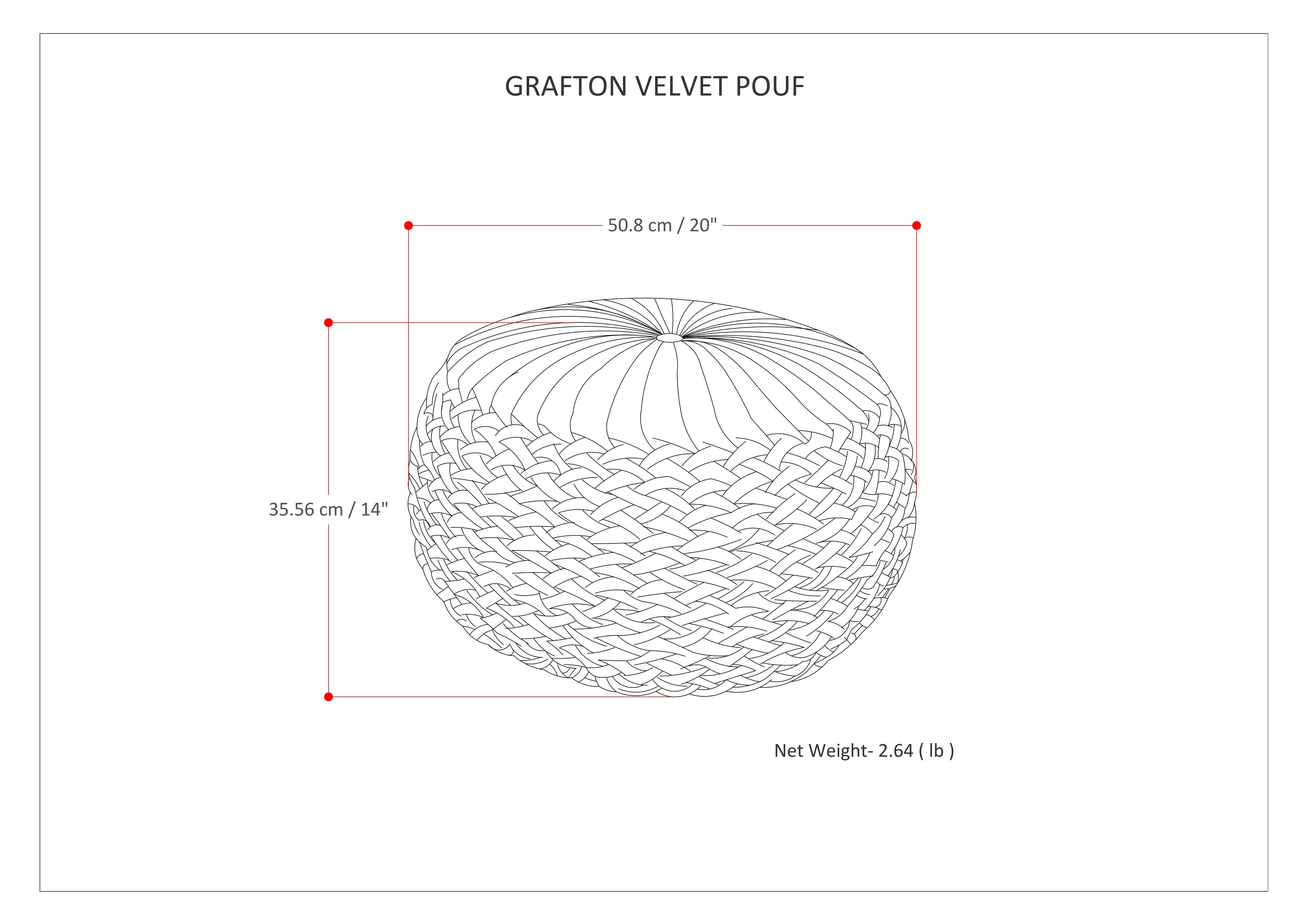Grafton 20 Inch Wide Round Pouf