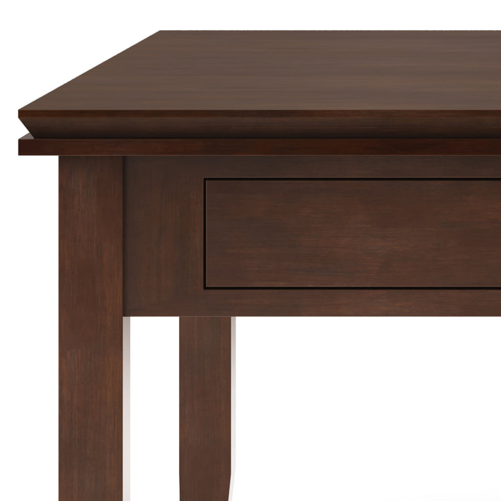 Artisan 36 Inch Wide Solid Wood Square Coffee Table in Russet