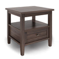 Warm Shaker Solid Wood 20 Inch Wide Transitional End Table
